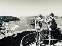 Unknown tourists, Conway castle