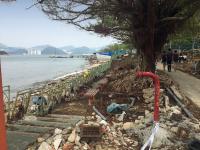 Sok Kwu Wan sea front wrecked by typhoon